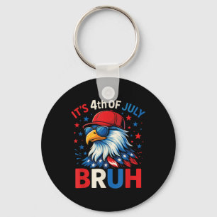 Chaveiro Engraçado 4 de Julho Águia Bruh Americano