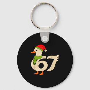 Chaveiro Engraçado 67 Ganso Natal 6 7 Meme Pato Chapéu de P