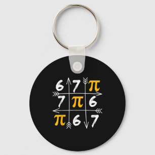 Chaveiro Engraçado 67 seis sete dia 3.14 matemática meme nú
