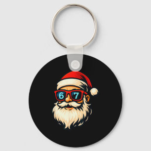 Chaveiro Engraçado 6 7 Seis Sete Meme Rosto do Papai Noel N