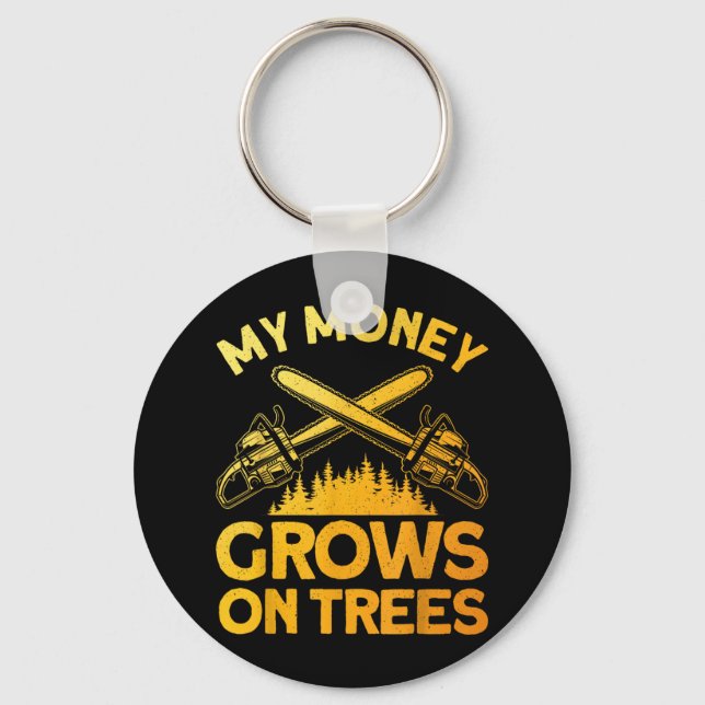 Chaveiro Engraçado Arte Lumberjack Para Homens Cutter Saw L (Frente)