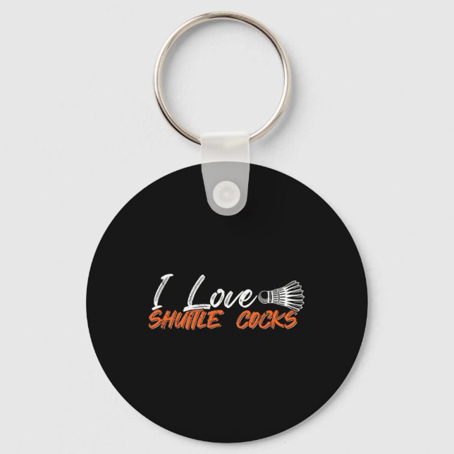 Chaveiro Engraçado Badminton Humor Smash Shuttle Birdie Esp (Frente)