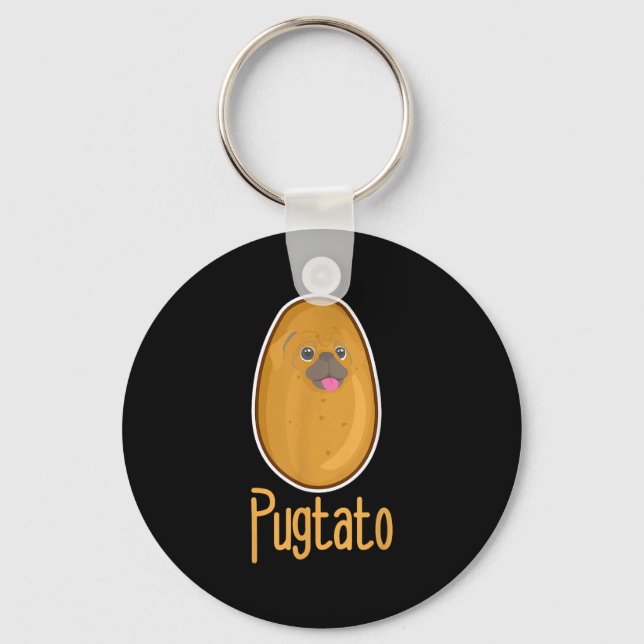 Chaveiro Engraçado Cães de Batata Pugtato (Frente)