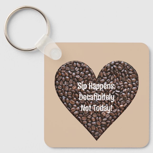 Chaveiro Engraçado Café Dizendo Metal (Frente)