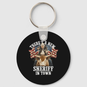 Chaveiro Engraçado Camisa Camisa Cowboy Trump Merchandise B