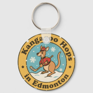Chaveiro Engraçado Canguru de Hóquei de Edmonton