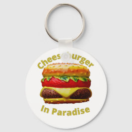 Chaveiro Engraçado Cheeseburger no Paraíso