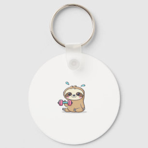 Chaveiro Engraçado Chibi Sloth Workout - Um Bom Cartoon Kaw