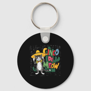 Chaveiro Engraçado Cinco De Mayo Cat Sombrero Poncho Mulher