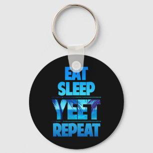 Chaveiro Engraçado Coma Dormir Yeet Repetir Vintage