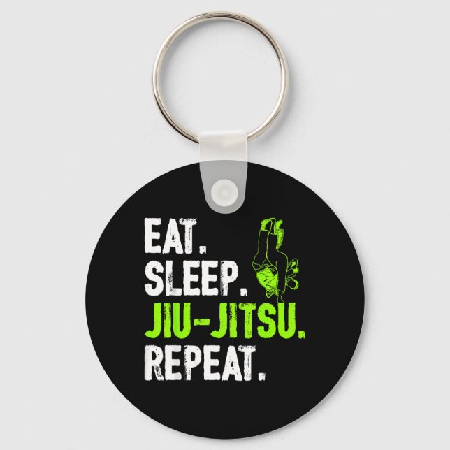 Chaveiro Engraçado Comer Dormir Jiu Jitsu Repetir Brasileir (Frente)