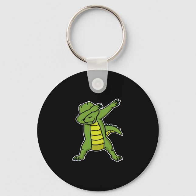 Chaveiro Engraçado Dabbing Alligator Dab Crocodilian Gift (Frente)