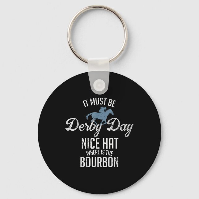 Chaveiro Engraçado Derby Day E Mint Juleps Horse Racing (Frente)