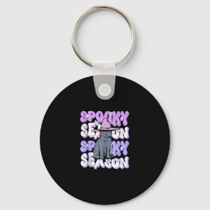 Chaveiro Engraçado Dizer "Spooky Season Halloween Cat Lover