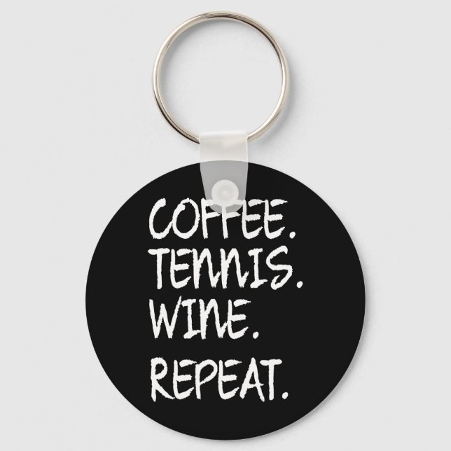 Chaveiro Engraçado Dizer Tênis de Café Vinho Repetitivo Mul (Frente)