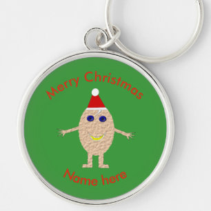 Chaveiro engraçado do costume do ovo do Natal