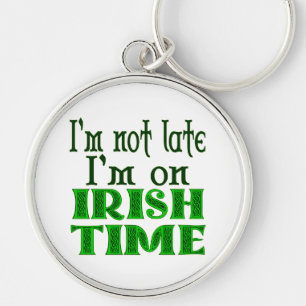 Chaveiro engraçado do provérbio do tempo irland
