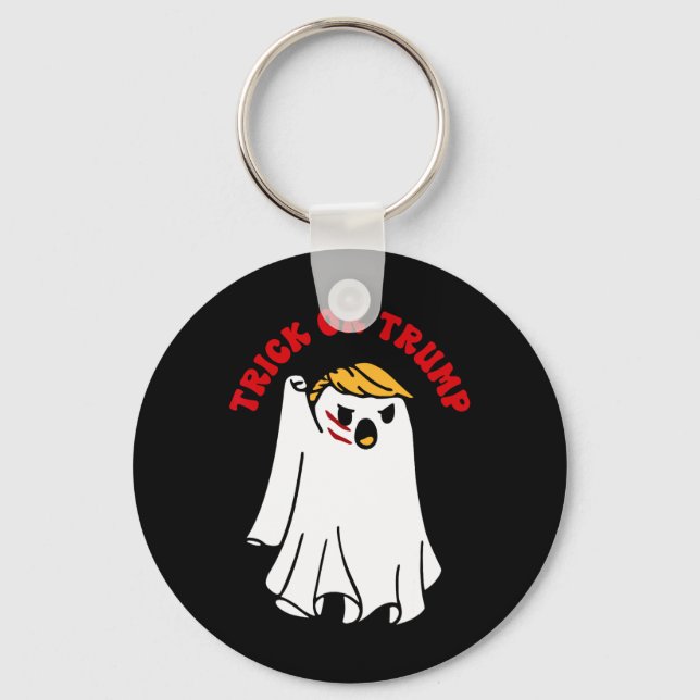 Chaveiro Engraçado Donald Trump Ghost Combatendo Truque Ou  (Frente)