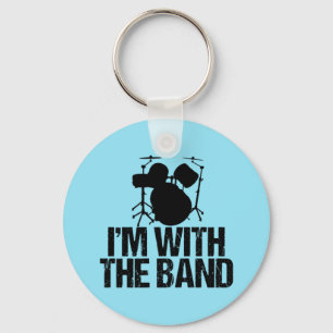 Chaveiro Engraçado Drummer, estou com os Tambores de Banda