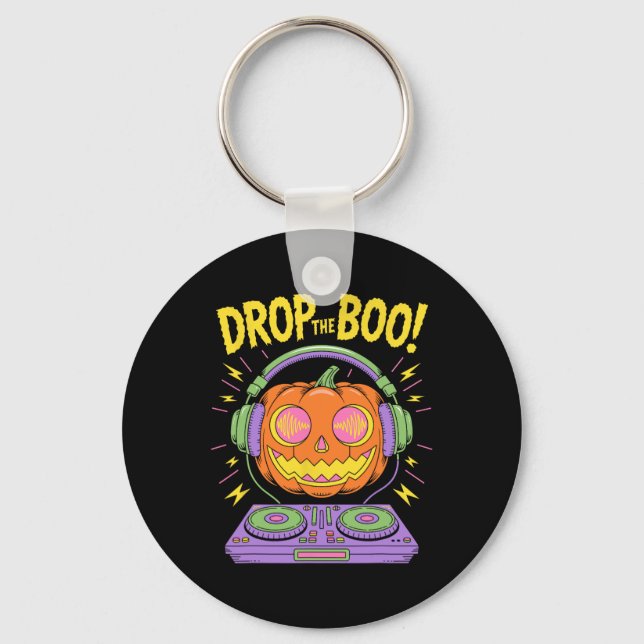 Chaveiro Engraçado Edm Dj Halloween Pumpkin (Frente)