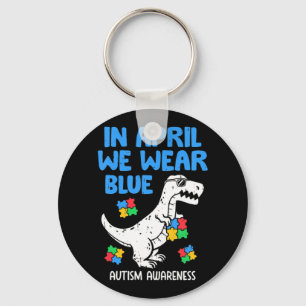 Chaveiro Engraçado, em abril Vestimos a Blue Dinossaur Hol