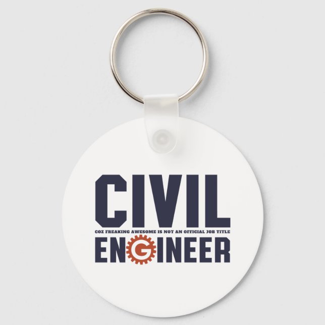 Chaveiro Engraçado Engenheiro Humor de Engenharia Civil (Frente)