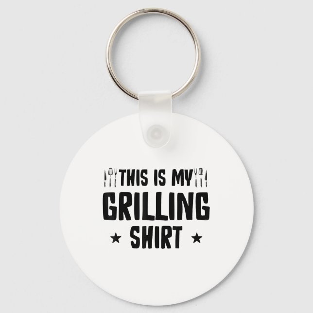 Chaveiro Engraçado Engraçado Griller Churrasco Barbecue (Frente)
