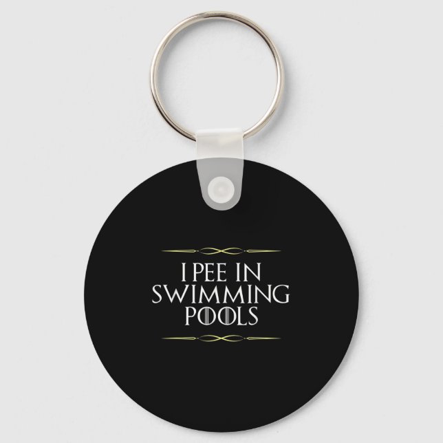 Chaveiro Engraçado Eu Peito Nadar Piscinas Gag Novelty Grap (Frente)