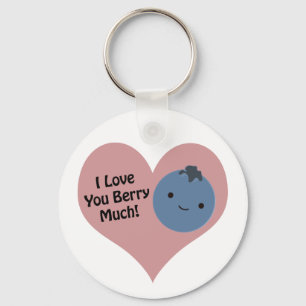 Chaveiro Engraçado Eu Te Amo Muito Bonito Kawaii Blueberry