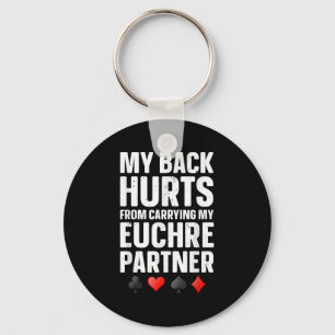 Chaveiro Engraçado Euchre Art Para Homens Mulheres Euchre P
