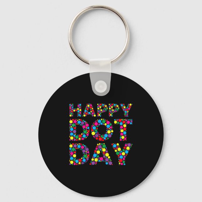 Chaveiro Engraçado Feliz Dia de Bolinhas Estudantes de Arte (Frente)