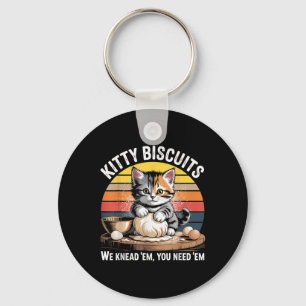 Chaveiro Engraçado Gato Conhecendo Dough Retro Gatinho Bisc