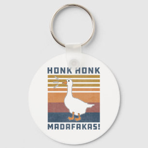 Chaveiro Engraçado Goose Honk Madafakas - Pato de Vintage