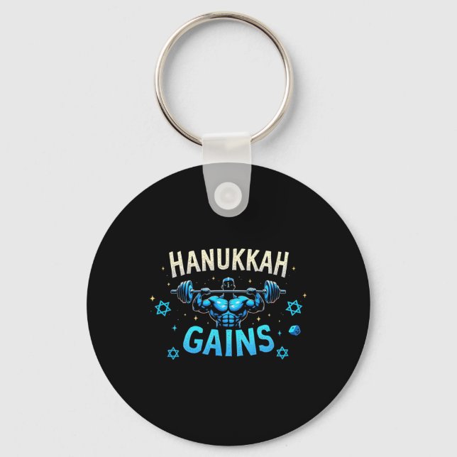 Chaveiro Engraçado Hanukkah, ginástica judaica ganha Hanukk (Frente)