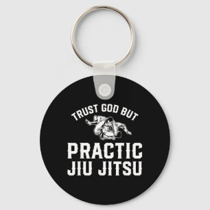Chaveiro Engraçado Jiu Jitsu Brasileiro - Confie em Deus Ma