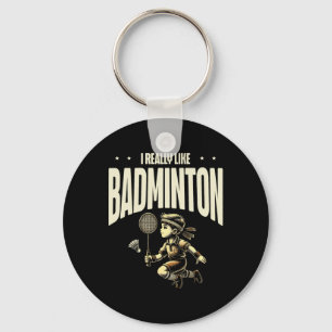 Chaveiro Engraçado Jogador Dminton Love Shuttle Design 4