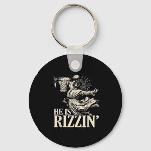 Chaveiro Engraçado Jogando Páscoa De Basquete Ele É Rizzin
