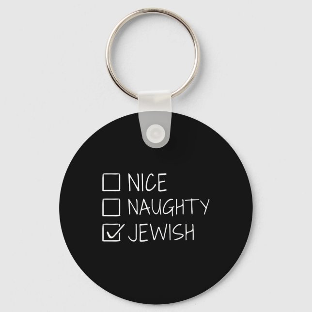Chaveiro Engraçado Judeu Malvado Para Chanucá Hebrew Chri (Frente)