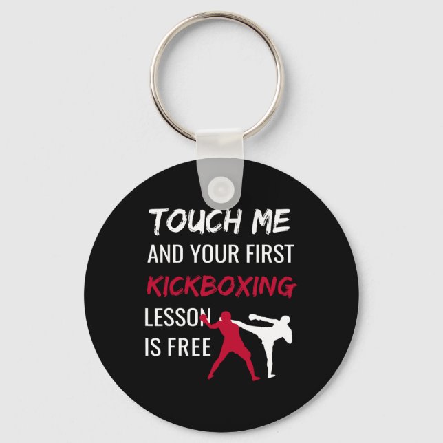 Chaveiro Engraçado Kick Boxing Sensei T Shirt Gift (Frente)