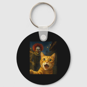 Chaveiro Engraçado Laranja Tabby Cat Selfie Clowe Soky Ca
