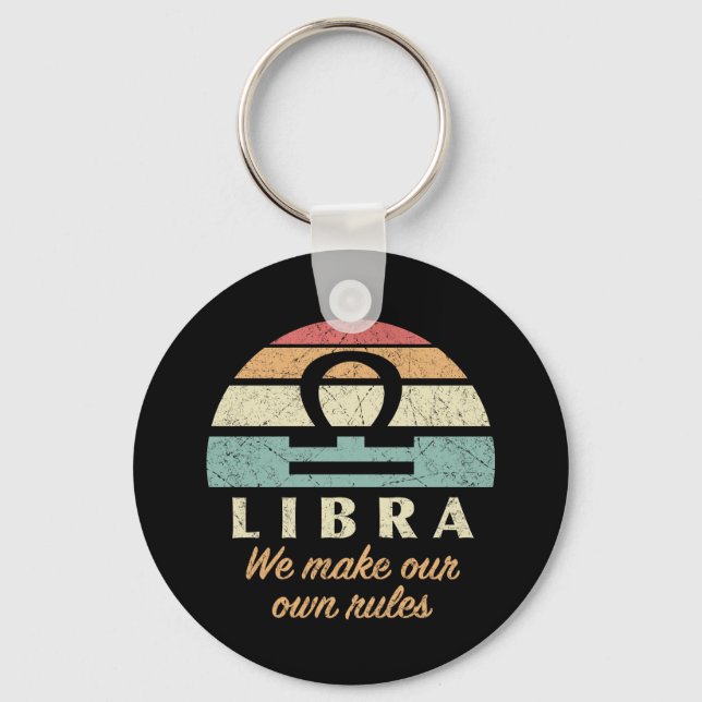 Chaveiro Engraçado Libra Zodiac (Frente)