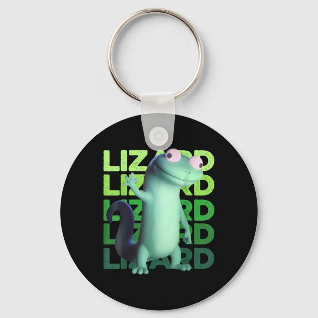 Chaveiro Engraçado Lizard Meme Animal Men (Frente)