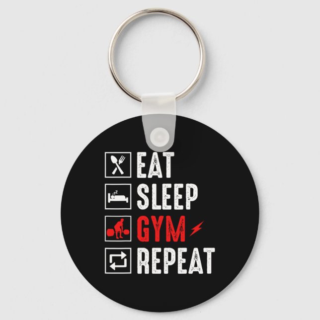 Chaveiro Engraçado Malhação de ginástica Ensino Encantado (Frente)