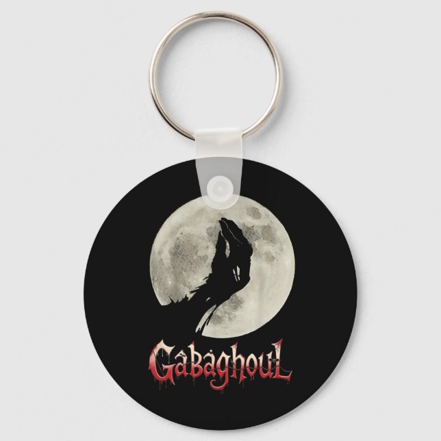 Chaveiro Engraçado Mão Lua Gabagool Halloween (Frente)