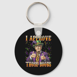 Chaveiro Engraçado Mardi Gras Usa Eu Aprovo Esses Peitos