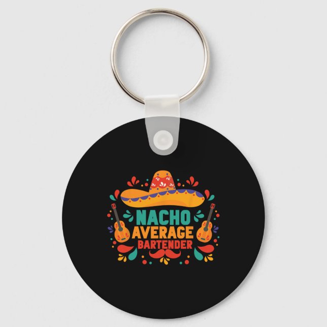 Chaveiro Engraçado Nacho Médio Cinco De Mayo Mexicano (Frente)