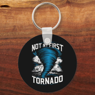 Chaveiro Engraçado Não é Meu Primeiro Tornado Retro Caçador