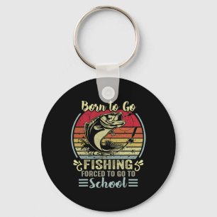 Chaveiro Engraçado Nascido Para Ir Pescar B Peixe Pescador