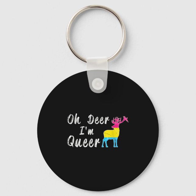 Chaveiro Engraçado Oh Querido Eu Sou Queer Presente Do Mês  (Frente)