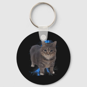 Chaveiro Engraçado Oiia Oiia Girando Gato Memória Cat Brain